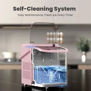 ice maker with smart indicator lights water shortage and ice full alert