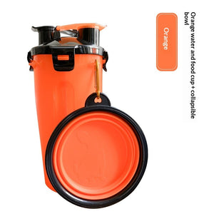 Portable Pet Feeding and Water Bottle