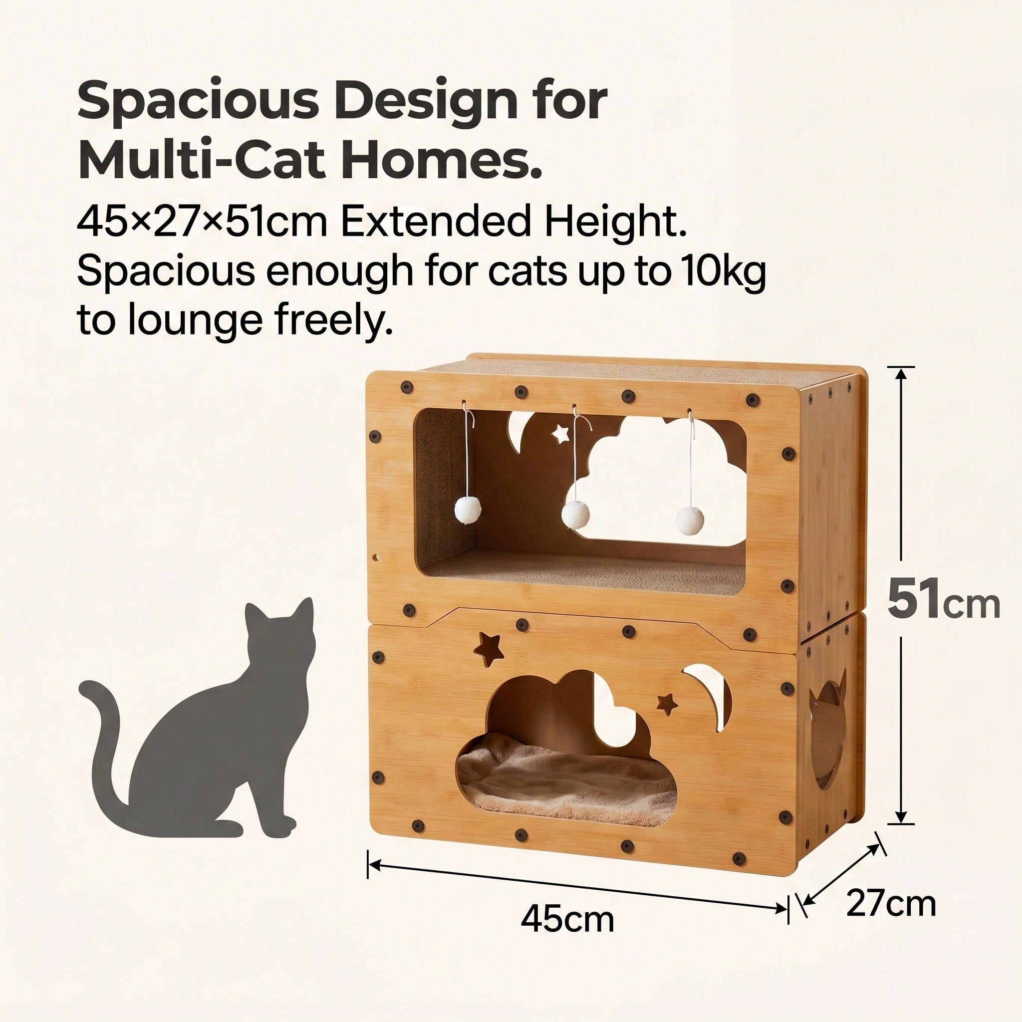 : Large Space Cat Cave House