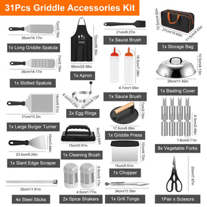 flat top grill accessories kit for outdoor cooking