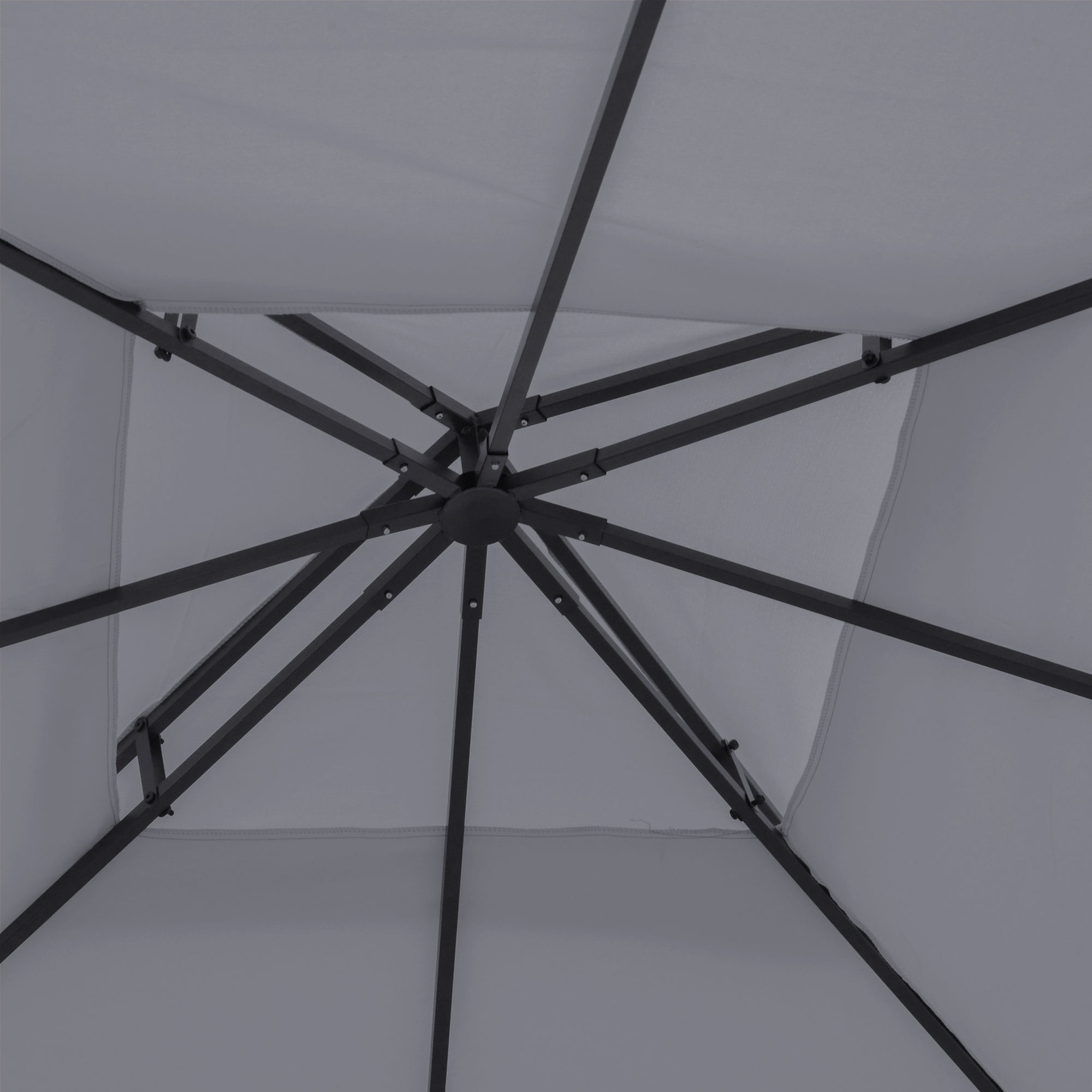 gazebo replacement canopy installed in garden patio seating area