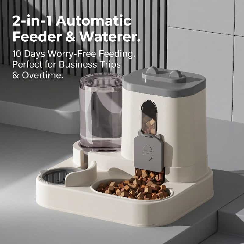 Gravity Pet Feeder And Water Dispenser