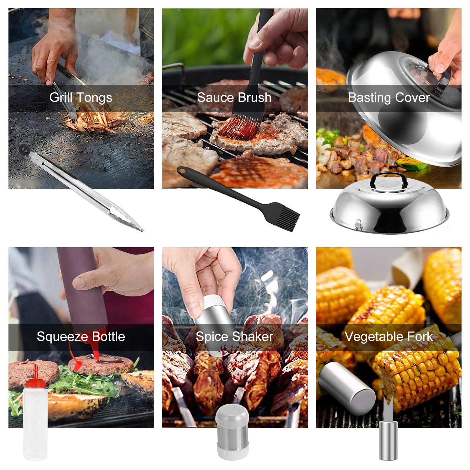 grill cleaning tools included in griddle accessories kit