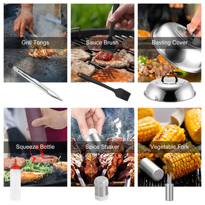 grill cleaning tools included in griddle accessories kit