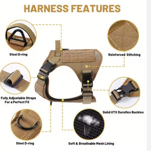 heavy duty dog harness with metal buckle durable design