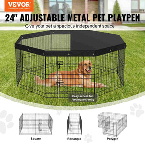 heavy duty dog playpen 8 panel portable metal fence