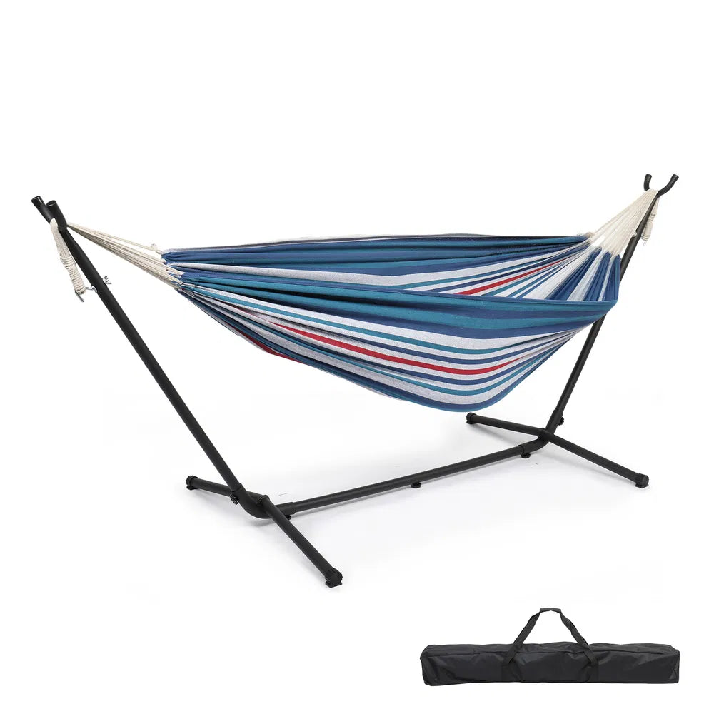 heavy duty 2 person hammock strong fabric and stable stand