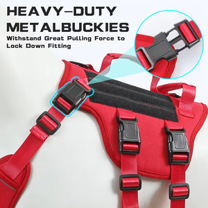 Durable nylon tactical dog harness for large breeds