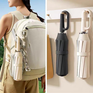 Portable automatic umbrella for men and women with lightweight travel design