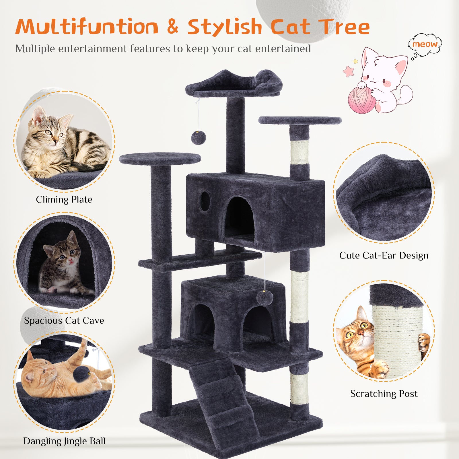 cat furniture set for indoor comfort and activity