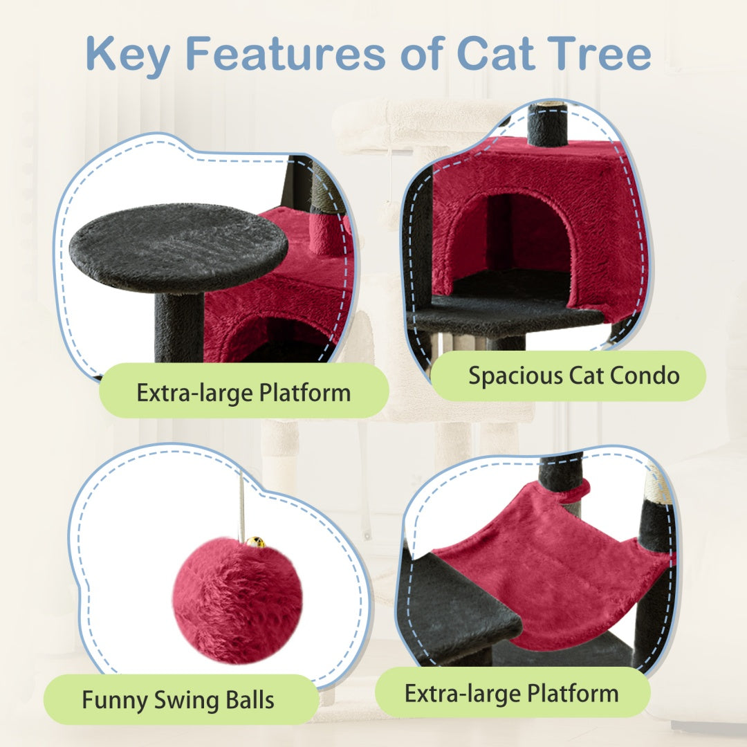 indoor cat tower suitable for multiple cats