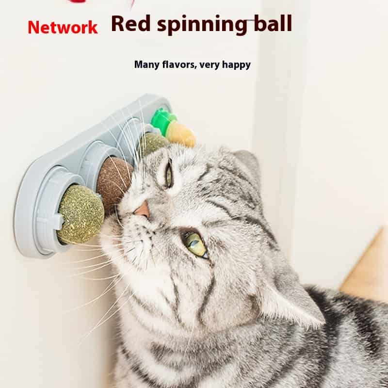 Interactive catnip ball toy for cats