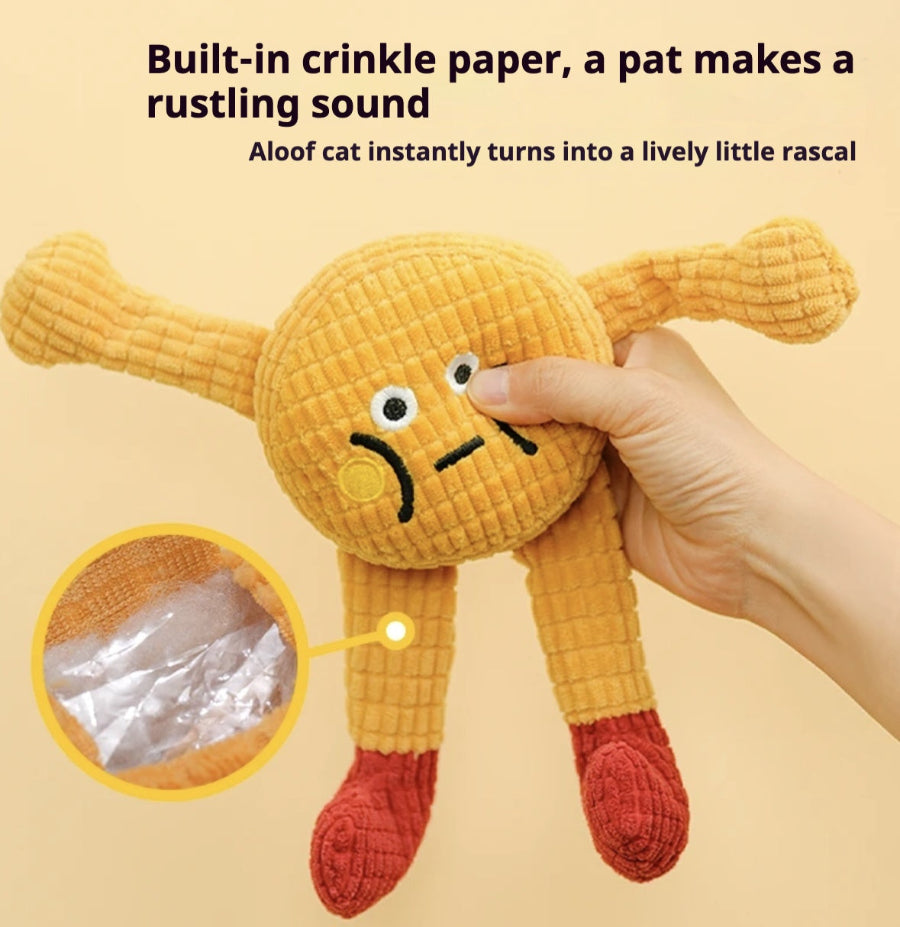 Interactive chew toy for pets with squeaky sound