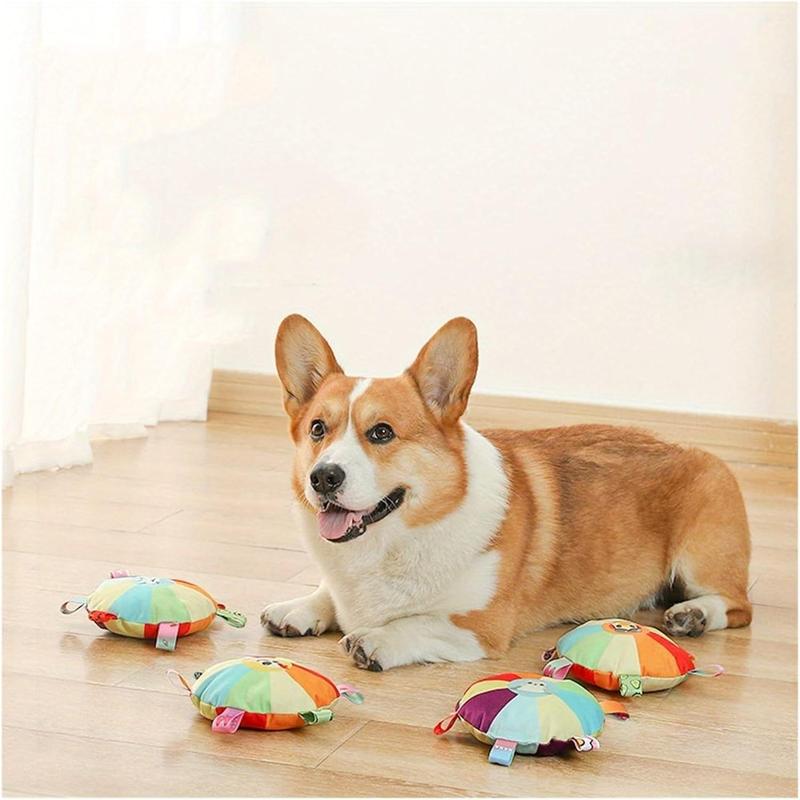 Interactive tug of war plush dog toy