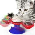Interactive windmill cat toy with spinning design