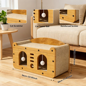 Large cardboard cat lounge scratcher for indoor cats