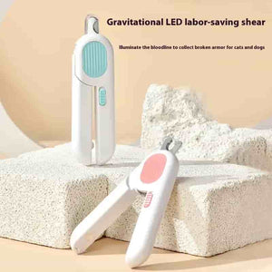LED cat nail scissors for safe grooming