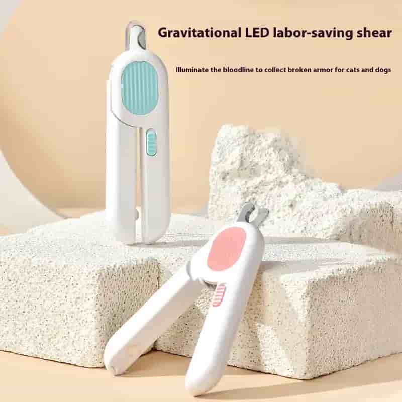 LED cat nail scissors for safe grooming