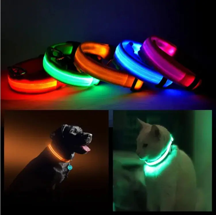 LED pet safety halo collar for dogs and cats night visibility