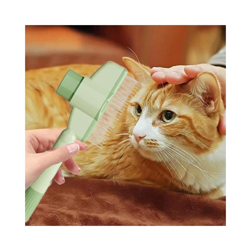 Massage grooming brush for long haired pets