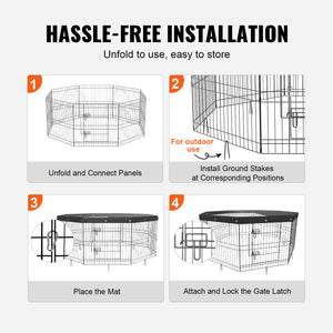 metal dog pen with door secure pet enclosure