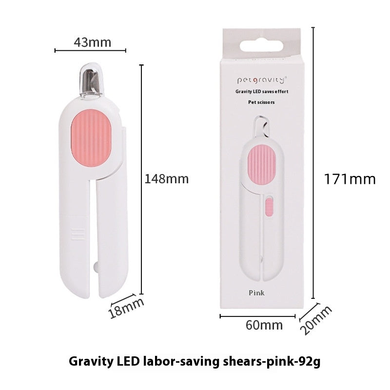 Mini LED nail clipper for cats