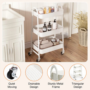 slim storage cart for bathroom toiletries rolling organizer