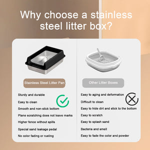 Stainless steel litter box for multi cat homes