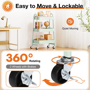 rolling storage cart for kitchen spices and accessories organizer