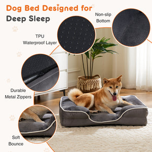 Non-slip safety bottom feature of the luxury pet bed.