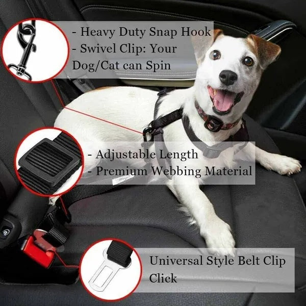 Premium Nylon Pet Car Harness Lead