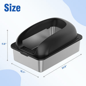 Odor-free cat litter box solution for a fresh-smelling modern home.