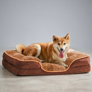 orthopedic memory foam dog bed luxury calming pet bed with washable cover