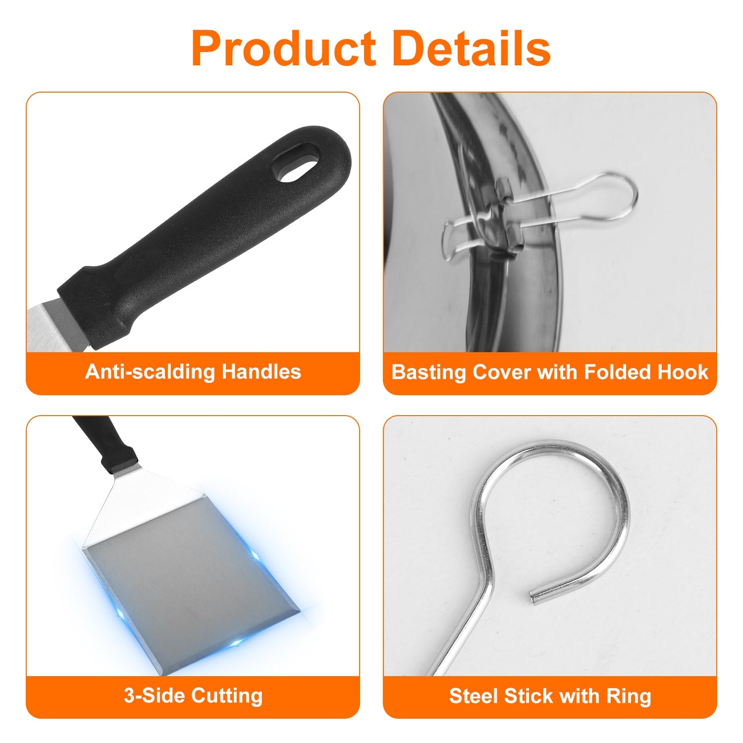 outdoor BBQ cooking tools set for grilling and barbecue