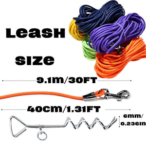 Outdoor dog run cable for free movement and safe play