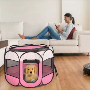 Outdoor portable pet fence for camping