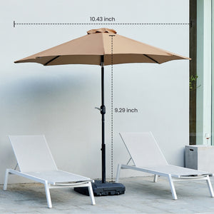 sturdy aluminum pole and 8 ribs patio umbrella structure