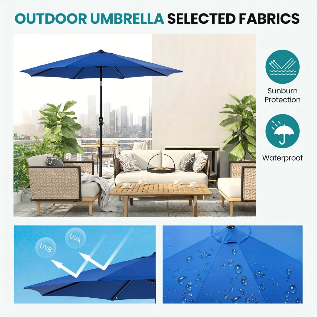 umbrella push button tilt mechanism adjustable angle