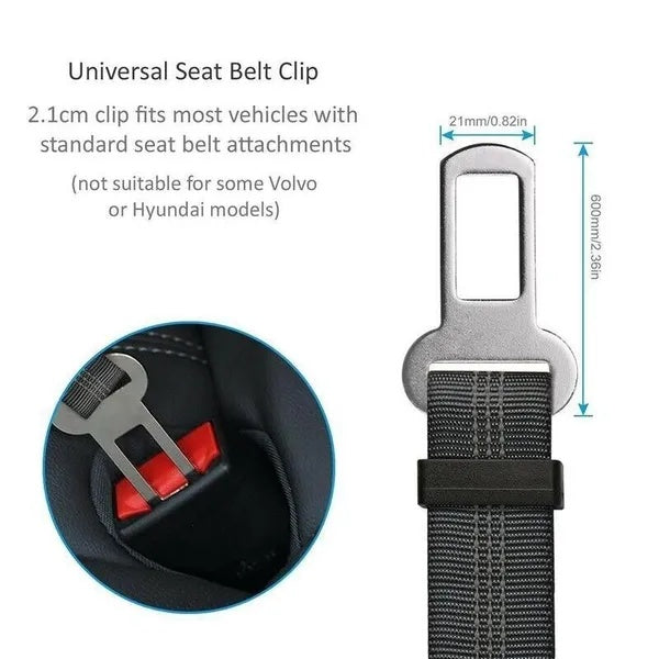 Black Adjustable Pet Safety Seat Belt