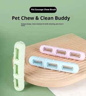Pet sausage chew brush toy for dogs