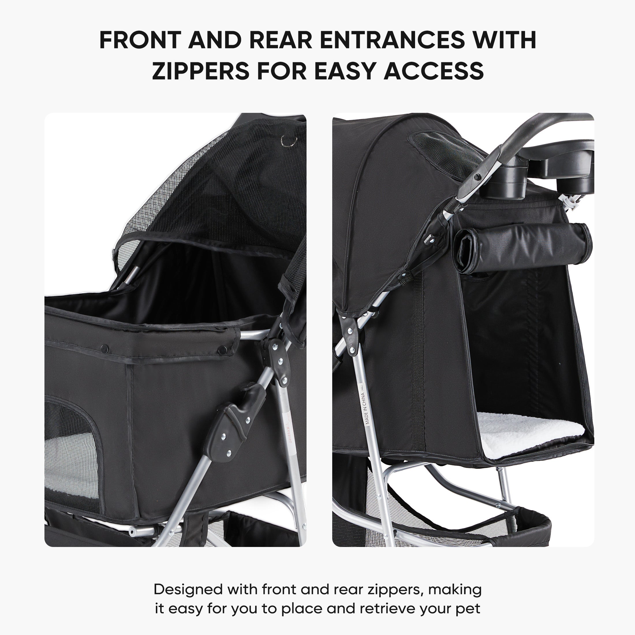 pet stroller durable wheels for smooth movement indoor outdoor