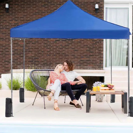10x10ft Pop-Up Faltzelt Einfacher Aufbau Tragbarer Outdoor-Sonnenschutz Camping Strand – ByAzora