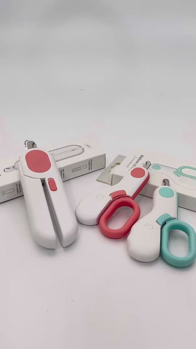 Easy grip cat nail cutter with LED light