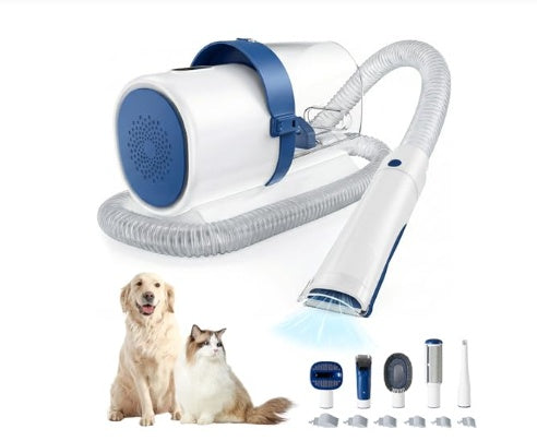 Professional dog grooming clippers with vacuum suction system