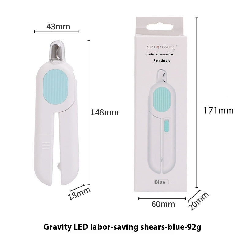 Professional pet nail trimmer with light