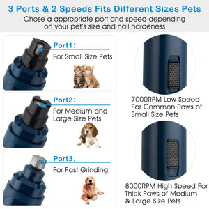 rechargeable electric nail trimmer for dogs and cats