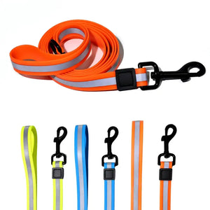 Reflective dog leash set for safe nighttime outdoor walking