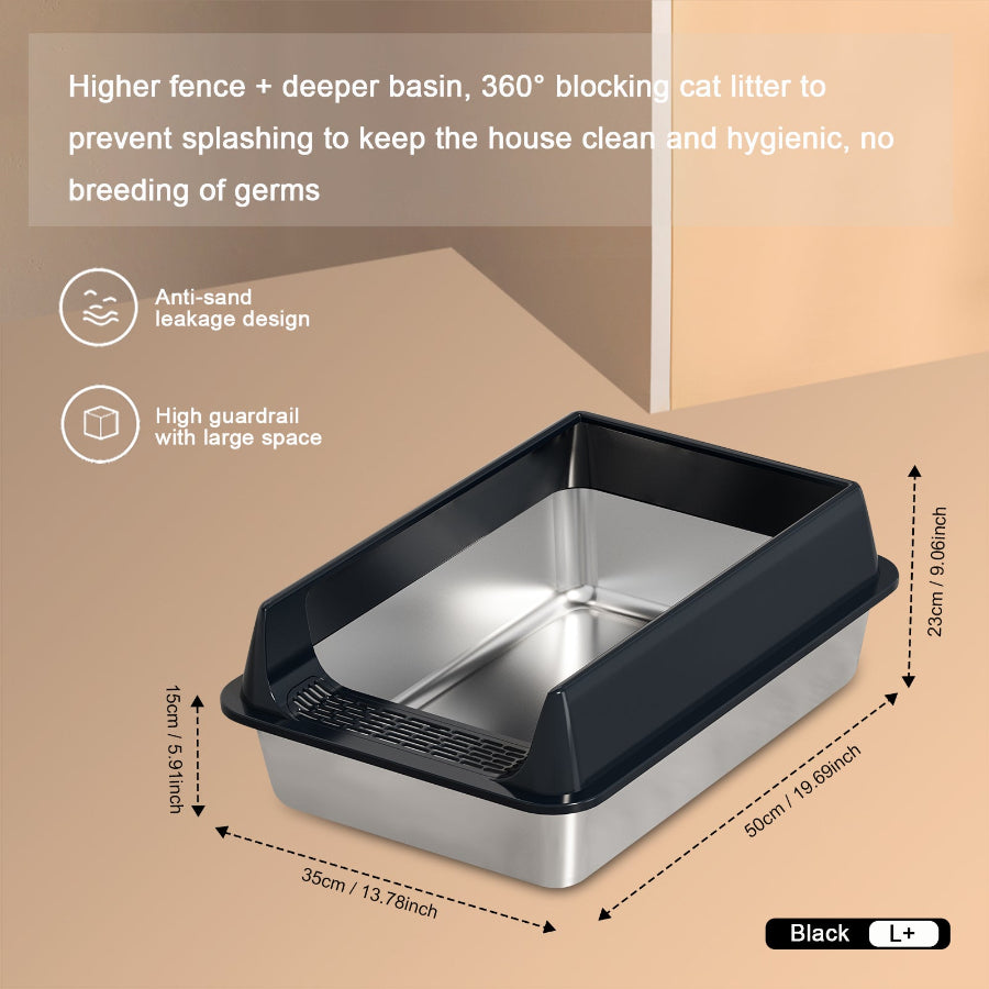Cat litter box with removable lid