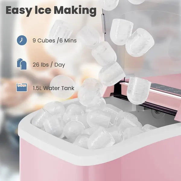 self cleaning ice maker automatic cleaning countertop ice machine