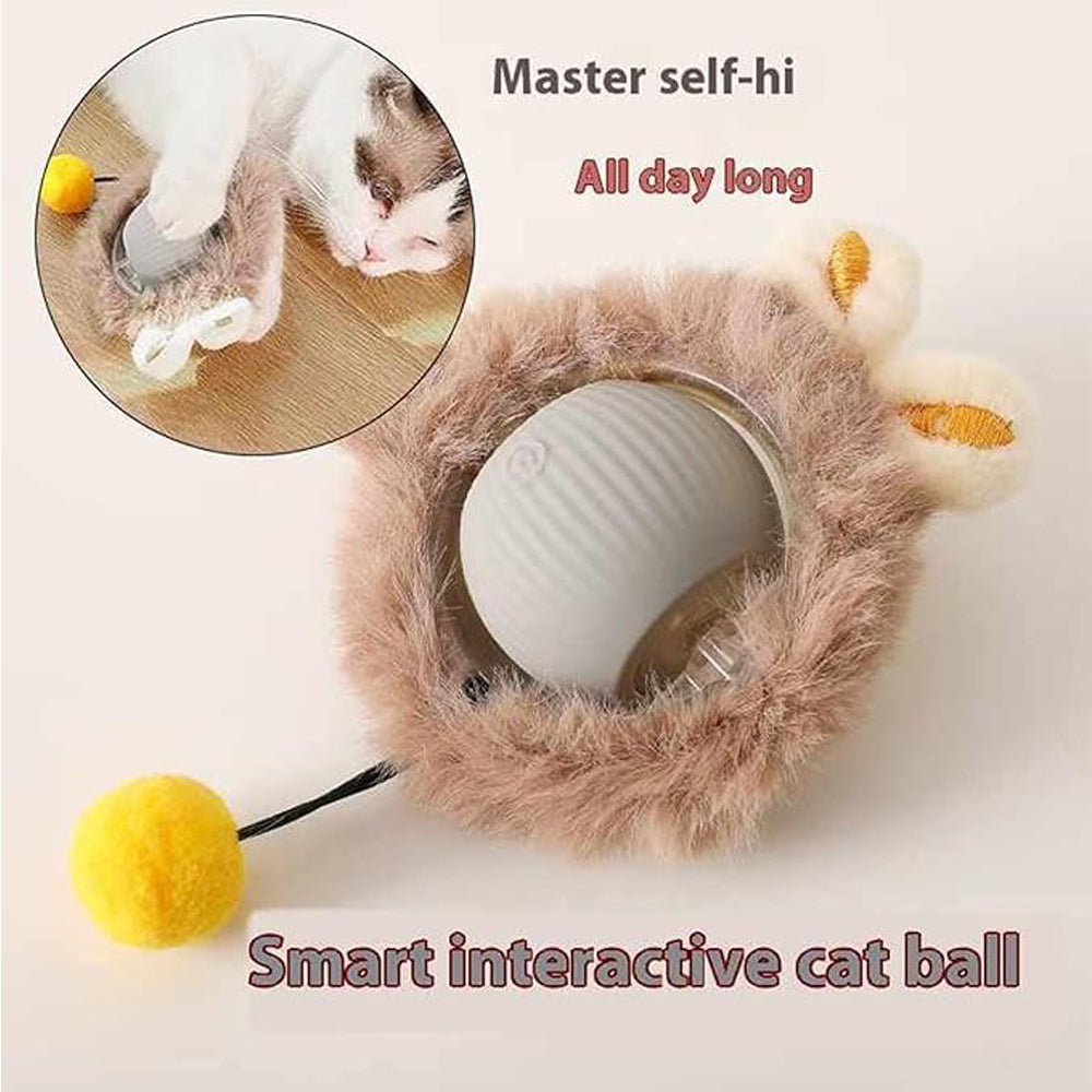 Self moving automatic cat toy with lights